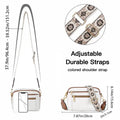 Ladies' Small Square Bag Two-tone Leather Crossbody Bag Large-capacity PU Crossbody Wallet Multi-functional For Women's Bag