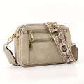 Ladies' Small Square Bag Two-tone Leather Crossbody Bag Large-capacity PU Crossbody Wallet Multi-functional For Women's Bag