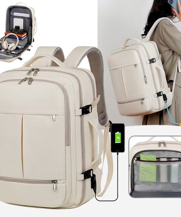 Large Capacity Backpack For Women Men Multiple Pockets And Zippers Versatile Computer Bags Business Travel Backpack