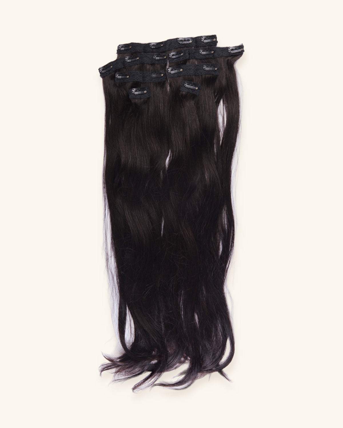 Set of 7 clip-in hair extensions, 24 inch
