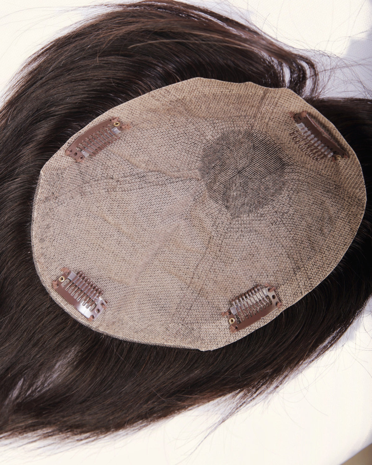 FengFleur 16x21 hair topper base with clips